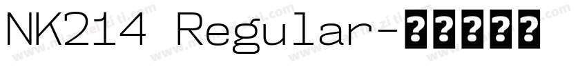 NK214 Regular字体转换